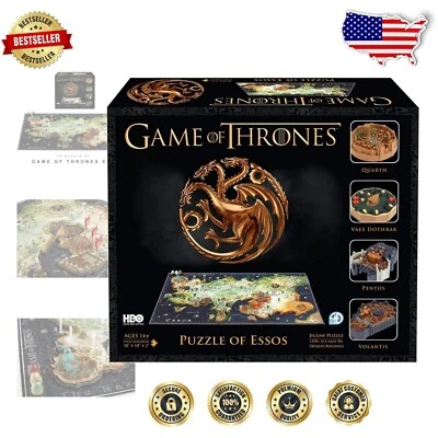 Game of Thrones 3D Time Puzzle - Essos Map & Landmark Collection, 1400 Pieces
