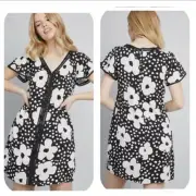 Modcloth Whimsical Wildflowers Shift Dress size 12 NWT