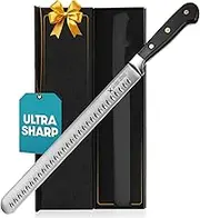 SliceX Classic Brisket Slicing Knife - German Steel Razor Sharp 12" Carving Knife for Meat - Premium Meat Carving Knife Full Tang - Slicing Knife for Meat