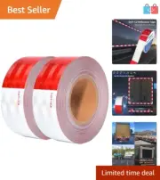High Visibility 2" x 200' Reflective Tape - Strong Adhesive, Waterproof Use