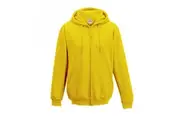Awdis Plain Mens Hooded Full Zip Hoodie / Zoodie (Sun Yellow) - UTRW180
