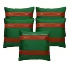 Ethnic Lounge Sofa Cushion Covers 40 x 40 cm Jacquard Satin Velvet Pillow Cases