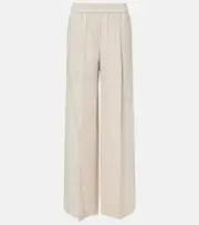 [Brunello Cucinelli] Brunello Cucinelli Linen wide-leg pants AU 18 neutrals