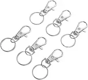 KAILIKETIY 100 Sets Dog Key Ring Detachable Key Chain Lockable Dog Keychains for Dogs Swivel Clasps Dog Leash Buckle Key Rings for Car Keys Dog Car Dog Collar Medium Dog Clip Kit Silver Alloy