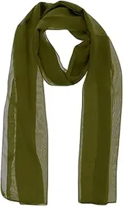 [WESTEND CHOICE] Ladies Chiffon Scarves Women Plain Neck Scarf Soft Headwrap Girls Headscarf Sheer Wrap women's scarves & wraps 150x45 cm