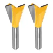2pcs Dovetail Router Bit 3/4" Diameter 1/4" Shank Dovetail Joint Drill Bit