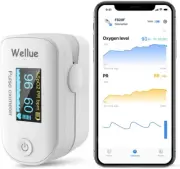 Pulse Oximeter Fingertip Blood Oxygen Saturation Heart Rate Monitor with Batteri