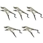 5 x Strong Hand Sheet Metal Multi Vice Grip Locking Pliers 250mm Long - 76mm Jaw