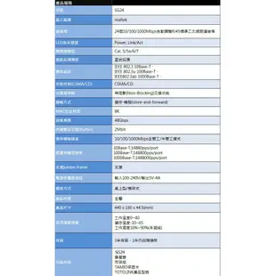 TOTOLINK SG16 SG24 全GIGA埠 1000M 乙太網路 交換器 集線器 HUB