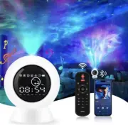 Star Projecting Alarm Clock Bluetooth Speaker & White Noise With Timer & Remote