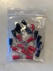 10 PACK SPADE TERMINAL CONNECTOR 5 RED 5 BLACK **USA SELLER** **SHIPS FAST**