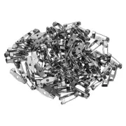 100Pcs Badge Pins, 15mm Safety Pins Bar Name Tag Pin Bulk, Black