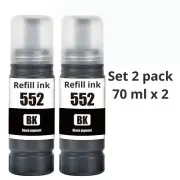 Compatible Dye refill ink Black, T552 552 for Epson Ecotank ET-8550, ET-8500