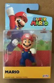 Super Mario Mario Figure 2.5" Nintendo Jakks NEW