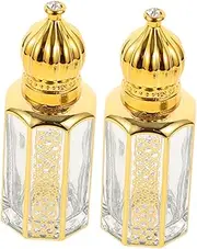MUCKLILY 2pcs Portable Essential Oil Roller Bottles Refillable Perfume Dispensers Travel Size Bottles for Personal Fragrance Creation (12ml)