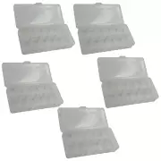 5 Pack Utility Component Storage Box with 20 Removable Dividers