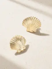 [Mateo] Mateo - Large Venus 14-karat Gold Earrings - One size One size Gold