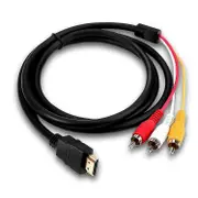 Hdmi To Rca Cable,1080p Hdmi To 3rca Set Top Box Hd Conversion Cable,red Yellow White Audio Video Cable Adapter For Tv Hdtv Dvd - 1.5m