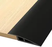 FONUNO Floor Transition Strip Vinyl Door Threshold Flooring Self Adhesive Carpet Edging for Laminate Doorway Edge from 2/5'' to 3/5'' (Black, 3.3 Ft)