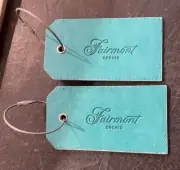 Two Fairmont Orchid Hotel Hawaii Turquoise Luggage Tags