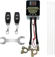 12V 200A Anti Theft Kill Switch for Car Remote Battery Disconnect Switch Smart Voltage Kill Switch Prevent Battery Drain Remote Control Fobs for Truck Auto Boat, RV, Car, ATV