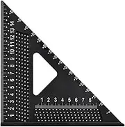 Carpentry Square | Precision Triangular Ruler - Precise Triangular Square with Ergonomic Handle for Tracing, Drawing and Framing Measurements