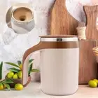 380ml Coffee Mixing Cup Rotating Coffee Cup Lazy Rotating Stirring Cups