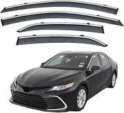 FUWKAIZS Polycarbonate Material Door Window Deflector Rain Shield Visor Compatible for Toyota Camry 2018 2019 2021 2022 2023(2018-2022)