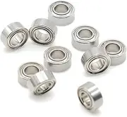 DSJATPX 10Pcs SMR74ZZ ABEC 9 Bearing Stainless Steel Ball Bearing 4x7x2.5 3x6x2.5 3x8x4 4x9x4 6x10x3 9x17x5 8x14x4 high Speed Bearing(S696ZZ 6X15X5)