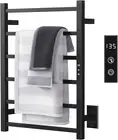 Towel Warmer Rack with 24Hr Timer, Matte Black Heated Towel Rack for Bathroom, P