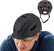 Helmet for Bike with LED Lights - Shock-Absorbing Adjustable Multi-Sport Bike Helmet with Taillight | Protective Gear, Ventilation Lightweight Head Guards for Roller Skating