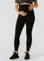 [Lorna Jane] LJ Maternity Phone Pocket Ankle Biter Leggings in Black, Size - Large L Recycled Black