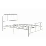 Milan Metal Bed Frame - White, Single - Single / White