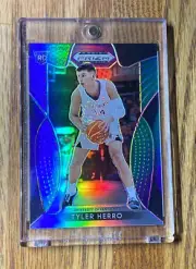 2019-20 Tyler Herro Panini Draft Pick Purple Green Silver Prizm 154/199 Heat