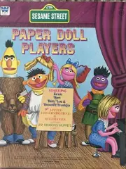 VINTAGE 1976 WHITMAN SESAME STREET PAPER DOLL PLAYERS BOOK UNCUT NEW