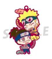 Naruto Shippuden Megahouse Rubber Keychain Naruto & Iruka Sensei - US SELLER