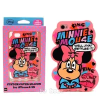 在飛比找PChome24h購物優惠-日本進口Disney【泡泡立體Minnie】軟式iphone