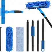 Professional 69'' Window Squeegee Cleaner Tool with Extension Pole, 2-In-1...