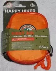 Be Smart Get Prepared Outdoor First Aid Kit, Happy Hiker, 65 Piece Set NEW