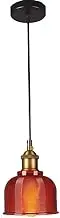 TONFON Creative Personality Chandelier Colored Glass Pendant Light Simple Decoration Lighting Hanging Light for Kitchen Island Living Room Bedroom Bedside Dining Room Hallway Ceiling Light Fixture(Red