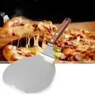 Round Pizza Peel Baking Shovel Cake Lifter Transfer Tray Stainless Steel
