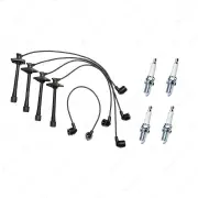 Bosch Leads + 4 x Denso Iridium Power Spark Plugs for Toyota Rav 4 SXA10 SXA11