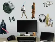 Star Wars Peel & Stick Removable Wall Decals 31 Wall Decals N.I.B