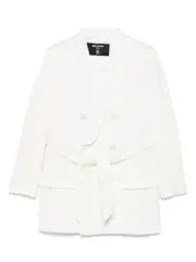 Balmain Kids Double-Breasted Belted Blazer 8Y,14Y,10Y White