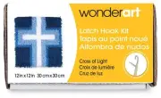 Wonderart Latch Hook Kit 12"X12"-Cross Of Light