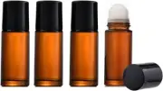 4 PCS Essential Oil Roller Bottles, 50ml Glass,Empty Refillable Roll-on Perfume