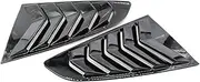 Compatible For Ford Mustang 2015-2020 Car Rear Louver Window Side Shutter Cover Trim Sticker Vent Scoop ABS Carbon Fiber Black Accessories(Gloss Black)