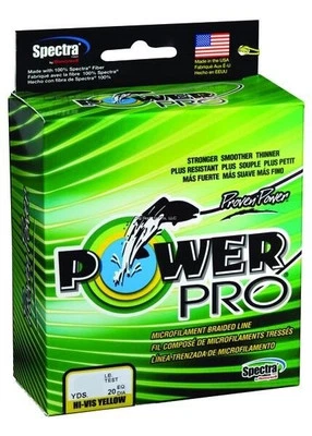 Power Pro Braided Spectra Fiber Micro Fishing Line Hi Vis Yellow 21100150150Y