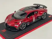 1/18 Burago Bugatti Divo in Red with Black Leather base Customized AB1028
