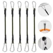 5 Pcs Tent Lanyard Individual Heavy Duty Elastic Cords Bungee Straps with Hooks